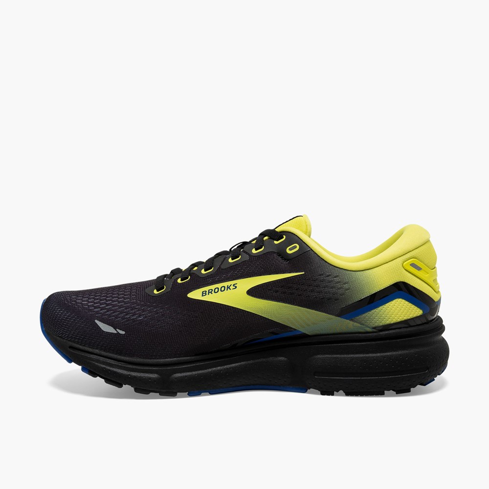 Chaussures Running Route Brooks Ghost 15 Bleu Noir Homme | VFJ-4808177